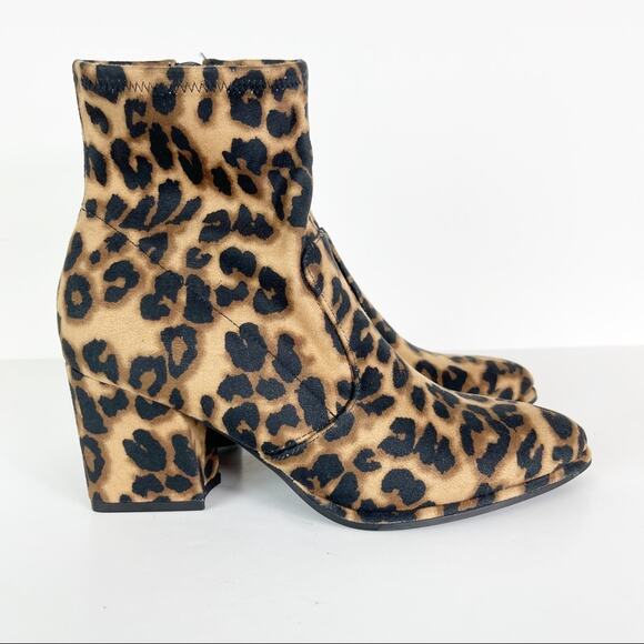 Marc Fisher NWOB Leave2 Block Heel Stretch Animal Print Bootie 7.5 - Picture 5 of 5
